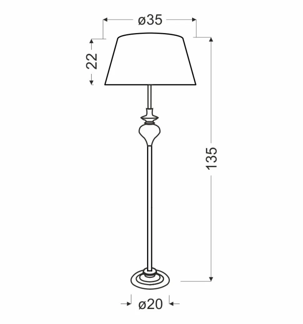 Lampa podłogowa Gillenia 1x60W E27 stojąca czarna