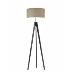 Lampa podłogowa HAITI abażur beżowy stelaż popielaty