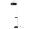 Lampa podłogowa Impact  czarny+złoty  matowy 1x40W E27 abażur czarny