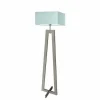 Lampa podłogowa JAWA abażur miętowy stelaż popielaty