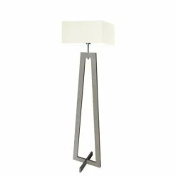 Lampa podłogowa JAWA abażur ecru stelaż popielaty