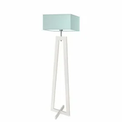 Lampa podłogowa JAWA abażur miętowy  stelaż biały