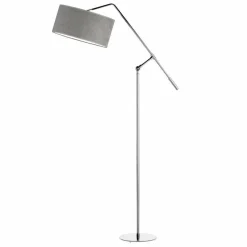 Lampa podłogowa LIBERIA srebrna szara