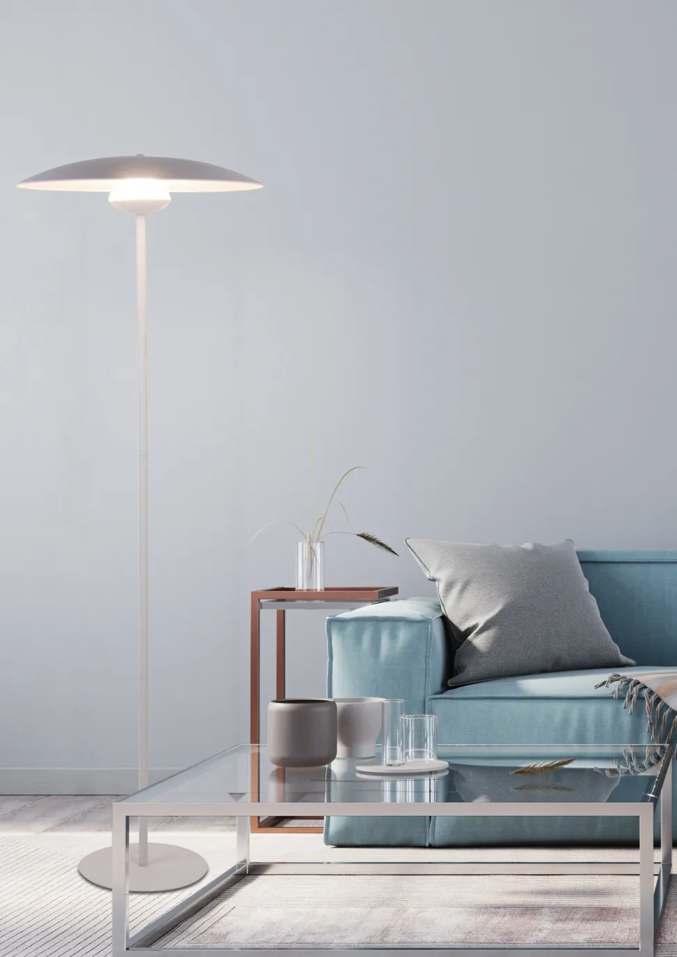 Lampa Podłogowa Lund Biały