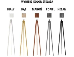 Lampa podłogowa MIAMI abażur beżowy stelaż popielaty