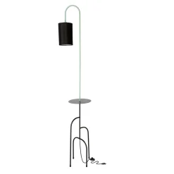 Lampa podłogowa Ravello  czarny+zielony  1x40W E14 abażur czarny