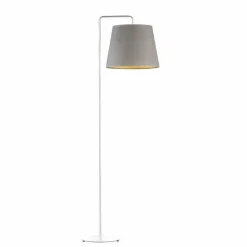 Lampa podłogowa RIJAD GOLD chrom szara