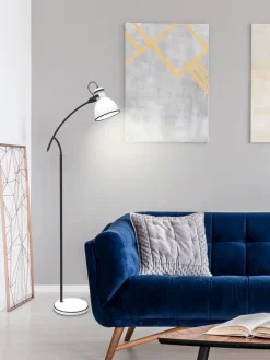 Lampa podłogowa Zumba sztyca skos 1x40W  E27 biały+czarny