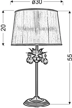 Lampa stołowa Adonis 1x60W E27 patyna