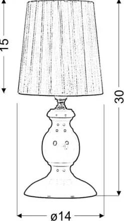 Lampa stołowa Alette # #  lampka 1x40W  E14 biały