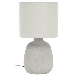 Lampa stołowa Amani ceramiczna szara jasna