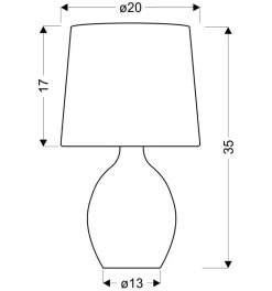 Lampa stołowa Ambon lampa gabinetowa 1x40W E14 beżowy