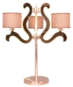 Lampa stołowa Ambrosia 3 3x40W E14 + 18,4W LED miedziany