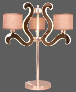 Lampa stołowa Ambrosia 3 3x40W E14 +  18,4W LED miedziany