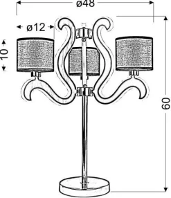 Lampa stołowa Ambrosia 3 3x40W E14 +  18,4W LED miedziany