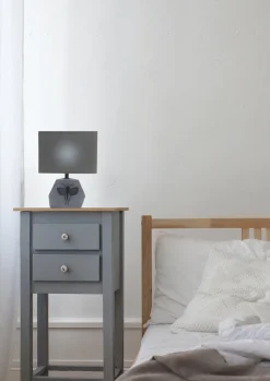 Lampa stołowa Animi lampa gabinetowa  1x40W E14 ciemny szary