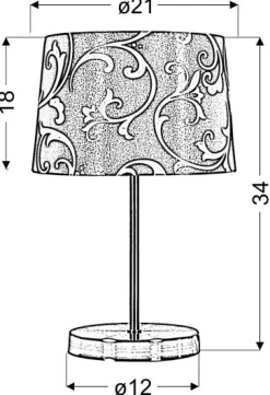 Lampa stołowa Arosa lampka 1x40W E14  różowy