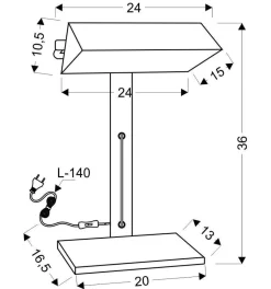 Lampa stołowa Bankier lampa gabinetowa  1x40W E14 miedziany
