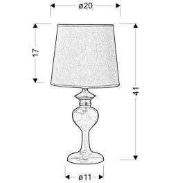 Lampa stołowa Berkane lampka 1x40W E14  błękitna