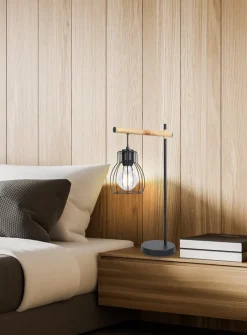 Lampa stołowa Bernita lampa gabinetowa  1x60W E27czarny