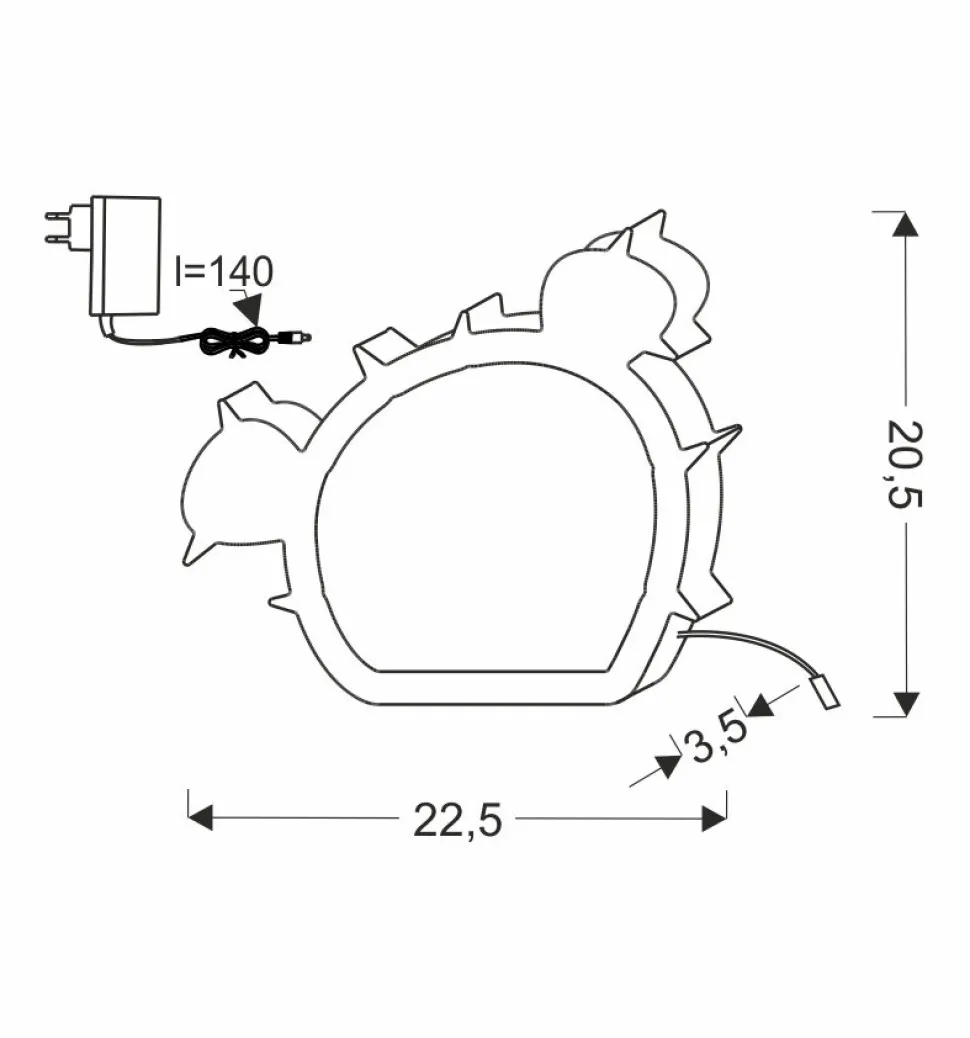 Lampa stołowa Cactus mały 8W LED 3000K iq kids zielony