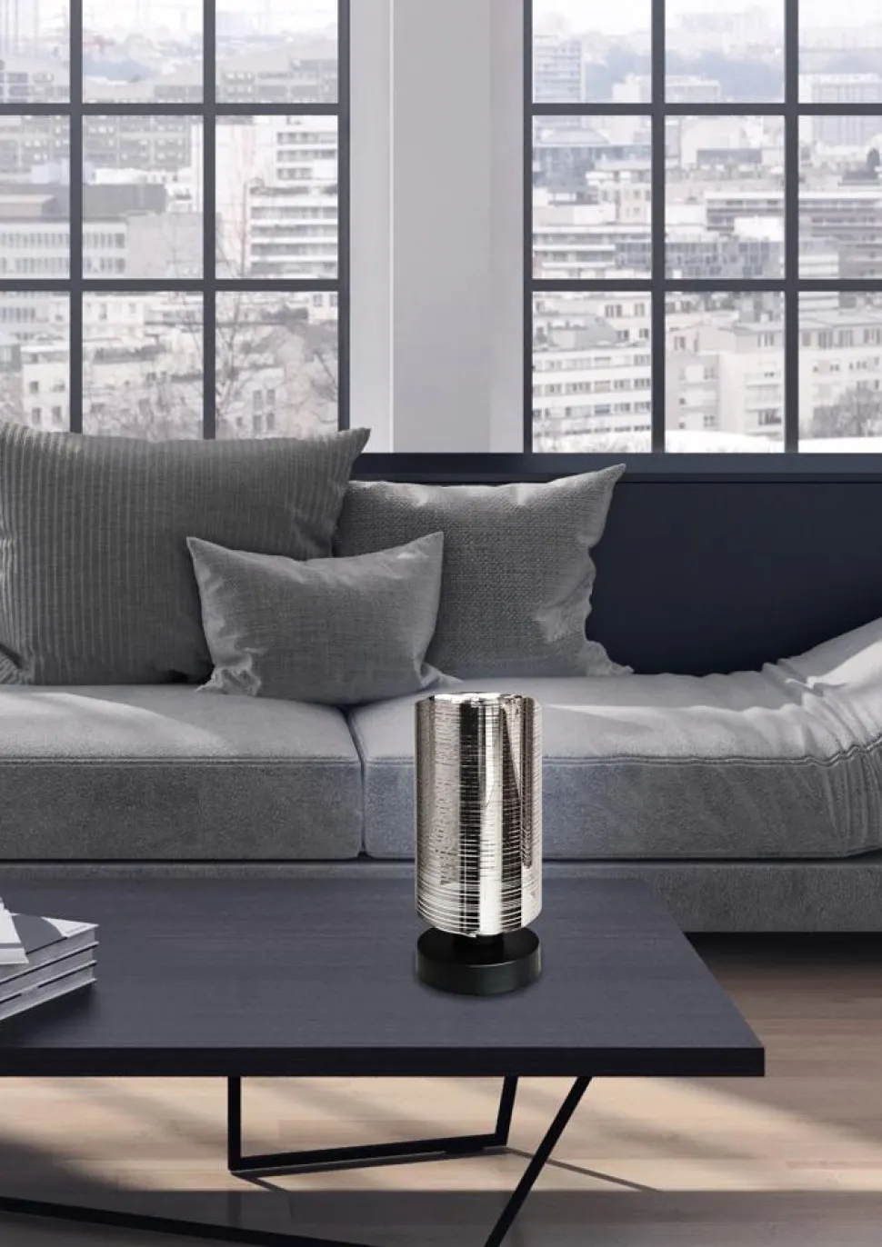 Lampa stołowa Cox 1x60W E27 chrom