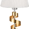 Lampa stołowa Denis 1x60W E27  chrom/złoty + abażur o tym samym indeksie