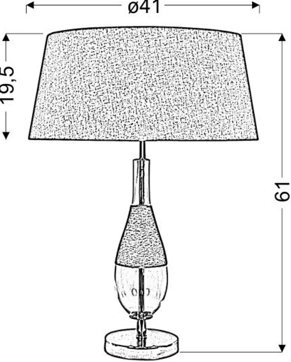 Lampa stołowa Eco 1 stożek 41x61 1x60W E27