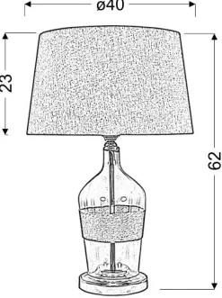 Lampa stołowa Eco 3 40x62 1x60W E27