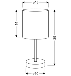 Lampa stołowa Emily 1x40W E14 brązowa