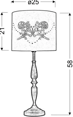 Lampa stołowa Farisa 1x60W E27