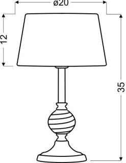 Lampa stołowa Fero 1x60W E27 transparent