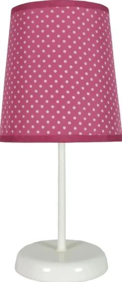 Lampa stołowa Gala lampka 1x40W E14 fuksja w kropki