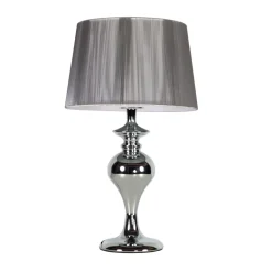 Lampa stołowa Gillenia 40cm 1x60W E27  srebrna