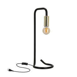 Lampa stołowa Hera czarno złota 1x40W  E14