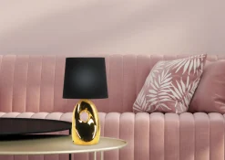 Lampa stołowa Hierro lampa gabinetowa  1x60W E27 złota