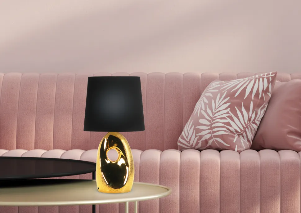 Lampa stołowa Hierro lampa gabinetowa 1x60W E27 złota