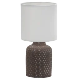 Lampa stołowa Iner lampa gabinetowa  1x40W E14 brązowy