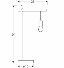 Lampa stołowa Izzy lampa gabinetowa 1x60W E27 czarny