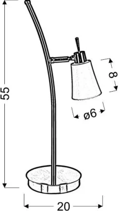 Lampa stołowa Kroton lampka 1x40W G9 patyna
