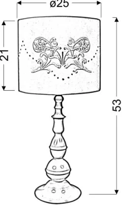 Lampa stołowa Lans lampka 1x60W E27  biała