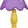 Lampa stołowa Lola żółta 1x40W E14  abażur fioletowy