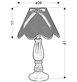 Lampa stołowa Lola 1x40W E14 żółta
