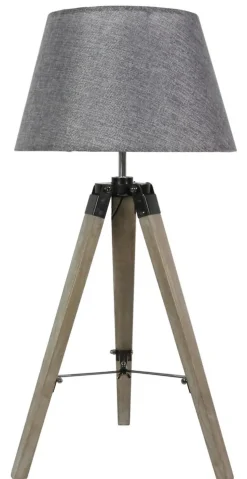 Lampa stołowa Lugano 1x60W E27 szary +  abażur o tym samym indeksie