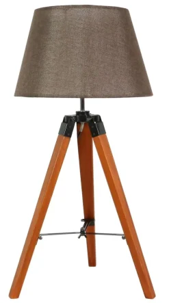 Lampa stołowa Lugano 1x60W E27 brązowy  + abażur o tym samym indeksie