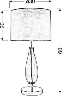 Lampa stołowa Marrone 1x60W E27 h-57  różowa