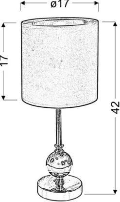 Lampa stołowa Melba 1x40W E14 czarny