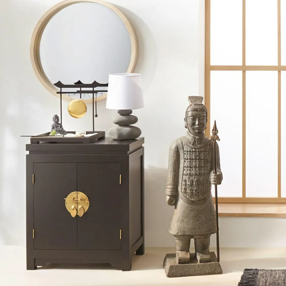 Lampa stołowa Mer ozdobna szara