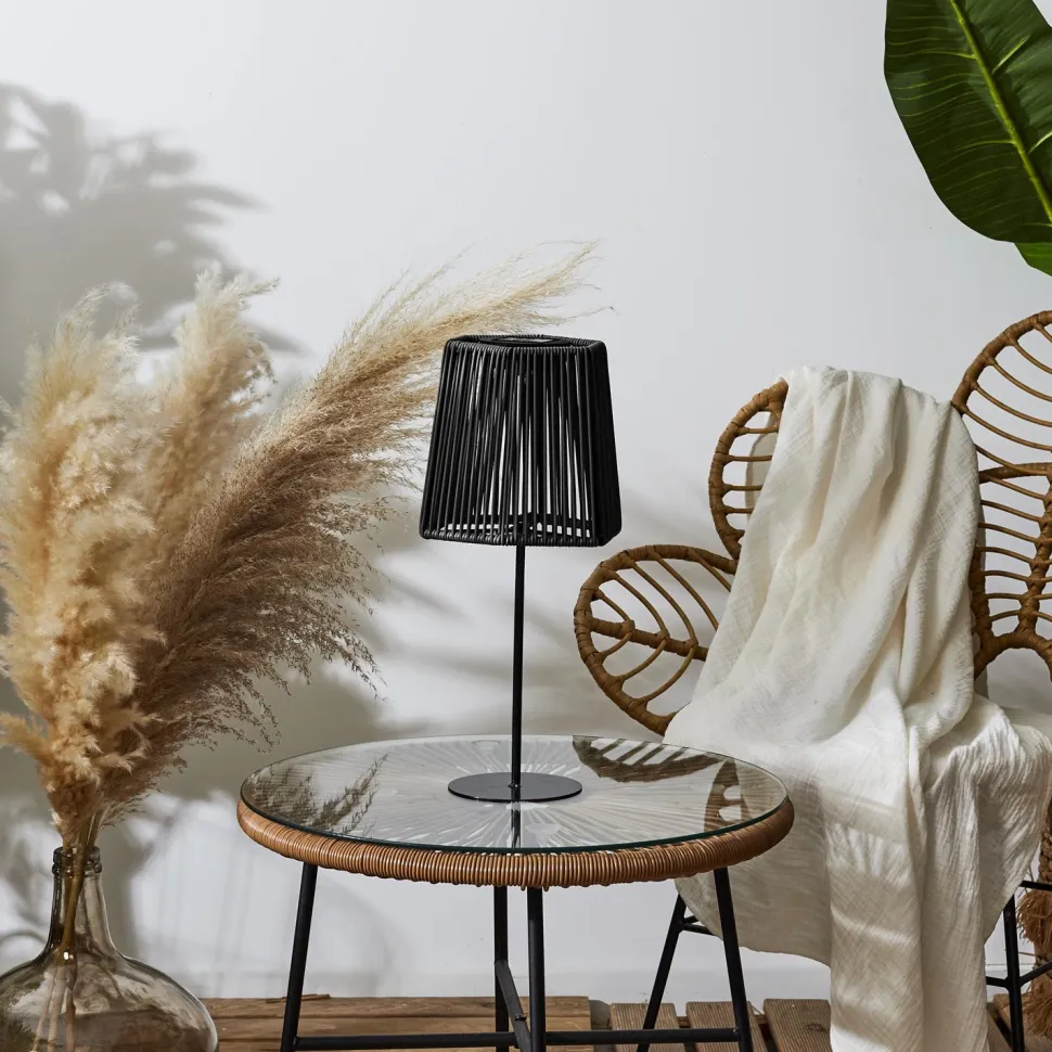 Lampa stołowa Merrill solarna czarna