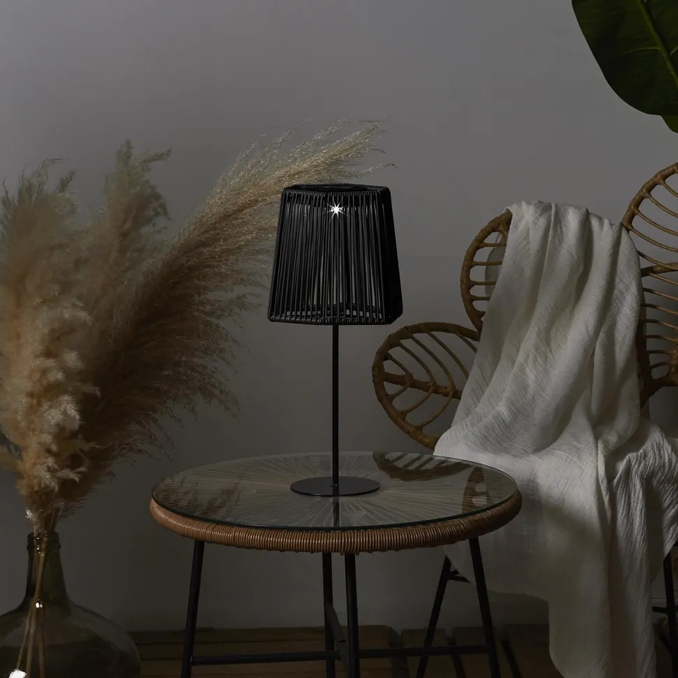 Lampa stołowa Merrill solarna czarna